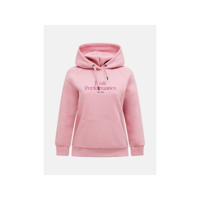 Bluza damska PEAK PERFORMANCE W Original Hood kolor różowy