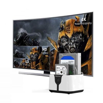 10. QOLTEC STACJA DOKUJĄCA DO DYSKÓW HDD SSD 2.5" 3.5" | SATA III | USB 3.0 | SUPER SPEED 5GB/S | Z FUNKCJĄ KLONOWANIA OFFLINE