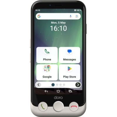 Doro Aurora A10 11,4 cm (4.5") Dual SIM Android 14 4G USB Type-C 4 GB 64 GB 3000 mAh Czarny, Biały