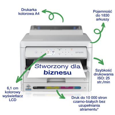 29. Drukarka atramentowa Epson WF-C5390DW Kolor 4800 x 1200 DPI A4 Wi-Fi