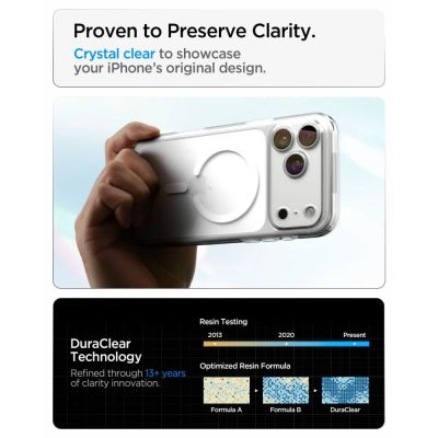 7. Etui Spigen Ultra Hybrid MagSafe na iPhone 18 Pro Max / 17 Pro Max - przezroczysto-białe