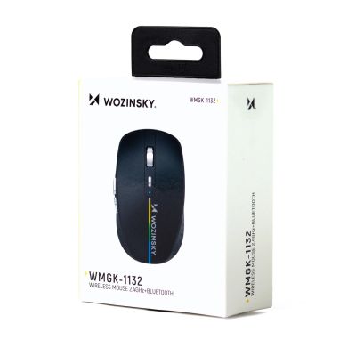 5. Mysz bezprzewodowa Wozinsky WMGK-1132 podświetlana RGB - czarna