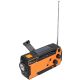 48. Extralink RADIO AWARYJNE SOLARNE Z KORBKA DYNAMO POWERBANK 4000MAH Z LATARKA SOS SR-4000 Przenośny Analogowy Czarny, Pomarańczowy