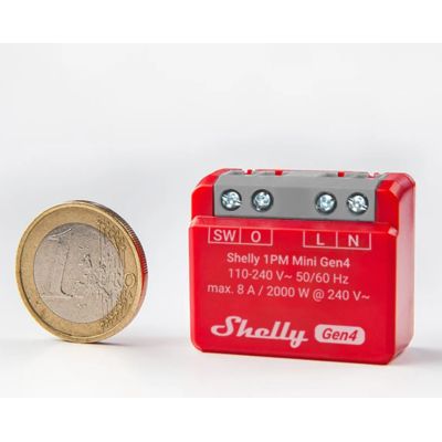 5. Inteligentny sterownik z pomiarem energii WiFi Shelly 1PM Mini Gen4