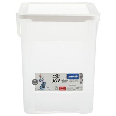 3. ROTHO Pojemnik na detergenty 5kg 9L transparentny/biały