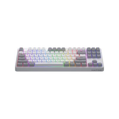 2. HATOR Rockfall 3 TKL Wireless klawiatura Uniwersalne USB + RF Wireless + Bluetooth QWERTY Angielski Biały