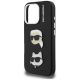 6. Etui Karl Lagerfeld FW Grained Karl & Choupette Heads Pins na iPhone 16 Pro - czarne
