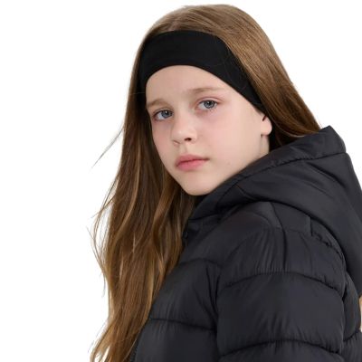 5. Kurtka puchowa dla dzieci 4F U0704 głęboka czerń 4FJWAW25TDJAU0704 20S