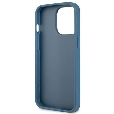 7. Etui Guess 4G Triangle Logo Cardslot na iPhone 13 Pro / 13 - niebieskie