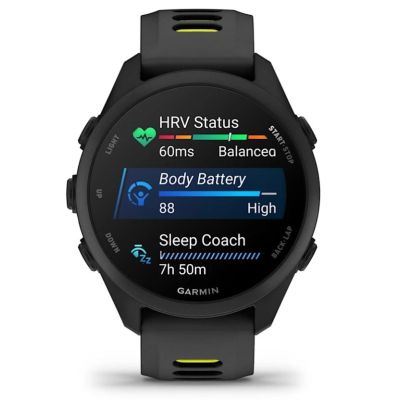 6. Zegarek Garmin Forerunner 170 42,6mm Music Black Amp Yellow