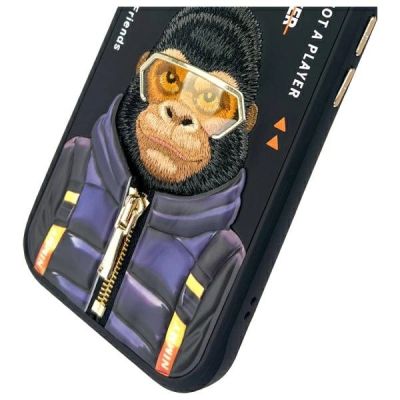 10. Etui Nimmy Cool&Cute 2.0 Monkey na iPhone 15 - czarne