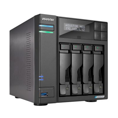 8. NAS Asustor AS6704T; Tower; 4x (3.5" SATA HDD/ 2.5" SSD); Intel Celeron N5105; 4GB DDR4 SODIMM (max. 16GB), 2x 2.5GbE, 4x M.2 2280 NVMe PCIe 3.0, 2x USB 3.2 Gen, 1x HDMI 2.0b, 1x optional 10 GbE card