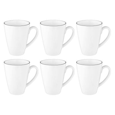 Zestaw 6 kubków z uchwytem 350 ml SELTMANN LIDO BLACK LINE