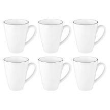 Zestaw 6 kubków z uchwytem 350 ml SELTMANN LIDO BLACK LINE