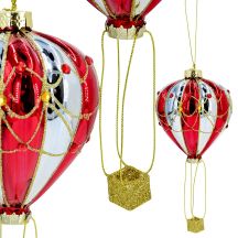 BOMBKA FORMÓWKA SZKLANA BALON MICA - CZERWONY NIEBIESKI