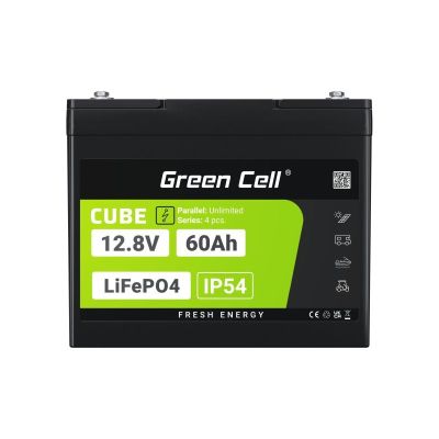 26. GREEN CELL AKUMULATOR LIFEPO4 CUBE 60AH 12V/12.8V 768WH LFPGC12V60AH