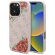 Etui Guess 4G Flowers Print MagSafe na iPhone 16 Pro Max 6.9" - różowe