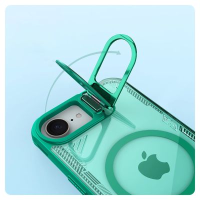 10. Etui Nillkin Iceblade Prop Magnetic z podstawką na iPhone 16e / 17e - zielone