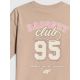 8. T-shirt oversize z nadrukiem dziewczęcy 4F 4FJRAW26TTSHF4242-83S