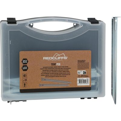 9. ŚLEDZIE DO NAMIOTU 23CM KPL. 20SZT METAL W WALIZCE REDCLIFFS