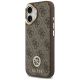 2. Etui Guess 4G Strass Logo & Big Strap Metal Buttons MagSafe na iPhone 17 - brązowe