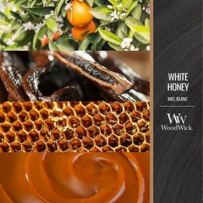 Świeca średnia WHITE HONEY WOODWICK