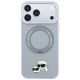 3. Etui Karl Lagerfeld with Ring Stand 360 Karl & Choupette Heads Pin MagSafe na iPhone 18 Pro Max / 17 Pro Max - szare