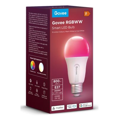 6. Govee Smart żarówka RGB 800LM, Wi-Fi + Bluetooth H6004CC1
