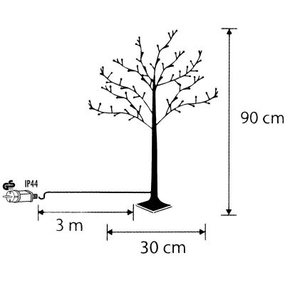 6. DRZEWKO DEKORACYJNE 100LED 90CM BLACK