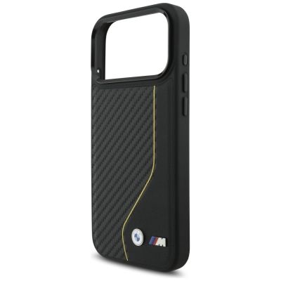 6. Etui BMW M Carbon Line & Logo MagSafe na iPhone 17 Pro Max - żółte
