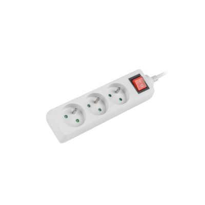6. Przedłużacz Lanberg PS1-03E-0300-W (3m; kolor biały)