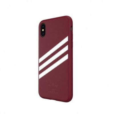 2. Etui Adidas OR Moulded PU Suede na iPhone X / XS - burgundowe