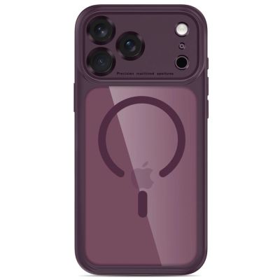 3. Etui Tech-Protect MagPeak MagSafe CC na iPhone 18 Pro Max / 17 Pro Max - przezroczysto-burgundowe