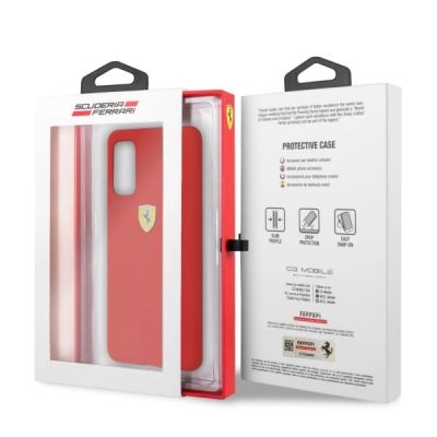 7. Etui Ferrari Silicone na Samsung Galaxy S20 - czerwone