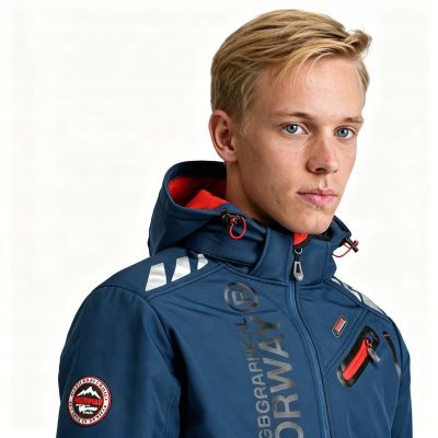 5. Geographical Norway Softshell ROYAUTE DB NAVY RED MEN 068 (WY2001H/GN/Navy / Red)