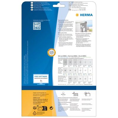 3. HERMA 4223 samoprzylepne etykiety Zaokrąglony prostokąt Na stałe Srebrny 250 szt.