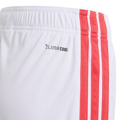 8. Spodenki dla dzieci adidas Tiro 26 League biało-czerwone KR0364