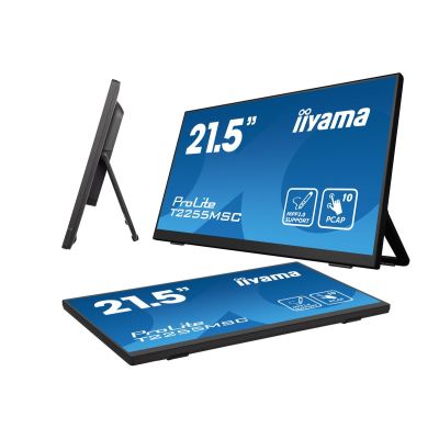 8. iiyama ProLite T2255MSC-B1 monitor komputerowy 54,6 cm (21.5") 1920 x 1080 px Full HD LCD Ekran dotykowy Czarny