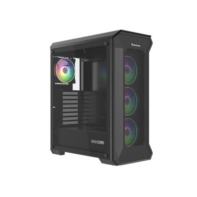 28. Obudowa NATEC Genesis Irid 505 ARGB NPC-1518 (ATX. Micro ATX. Mini ITX; kolor czarny)
