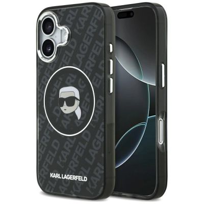 Etui Karl Lagerfeld IML Karl Head Logo MagSafe na iPhone 17 - czarne