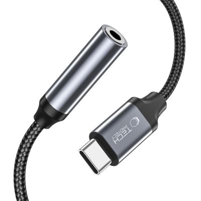 4. Adapter Tech-Protect UltraBoost USB-C / mini jack 3.5mm - czarny
