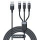 Kabel Joyroom S-A18 3w1 3,5A USB-A - Lightning+USB-C+MicroUSB 1,2m - czarny