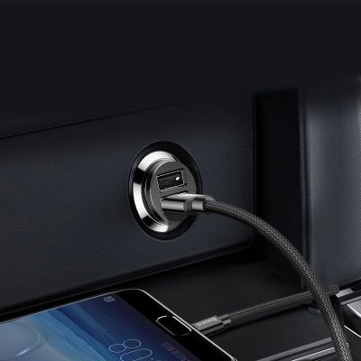 7. Mini ładowarka Baseus Grain Car Charger CCALL-ML01 samochodowa 2x USB-A 3.1A - czarna