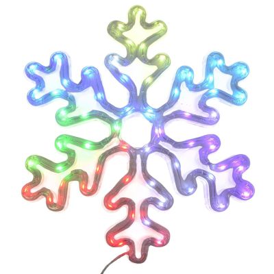3. PŁATEK ŚNIEGU DEKORACYJNY WISZĄCY 31,5 x 36 CM 60LED RGB TIMER USB
