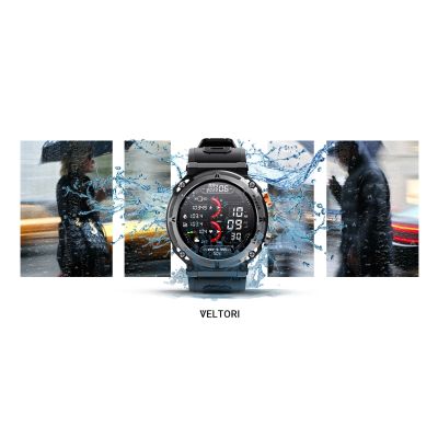 24. Smartwatch VELTORI VT130-1 Czarny Pasek Silikonowy