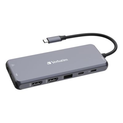 11. Adapter Verbatim CMH-14 USB Type-C 5000 Mbit/s Srebrny