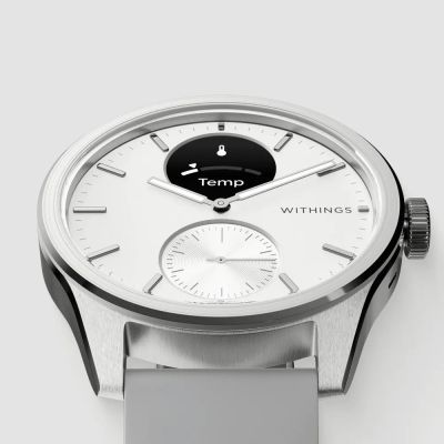 3. Zegarek Withings Scanwatch 2 z funkcją EKG, pomiarem pulsu i SPO2 oraz mierzeniem aktywności fizycznej i snu (42mm, white)