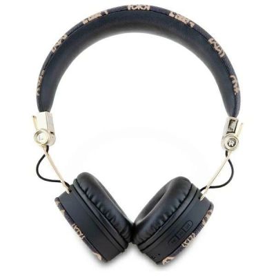 3. Słuchawki nauszne Bluetooth Guess Peony Script Round Shape ENC - czarne