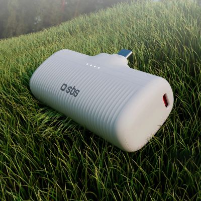 8. Powerbank SBS EcoPower 5000 mAh 10W z wbudowanym portem USB-C - biały