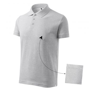 Koszulka polo Malfini Cotton M MLI-21203 jasnoszary melanż